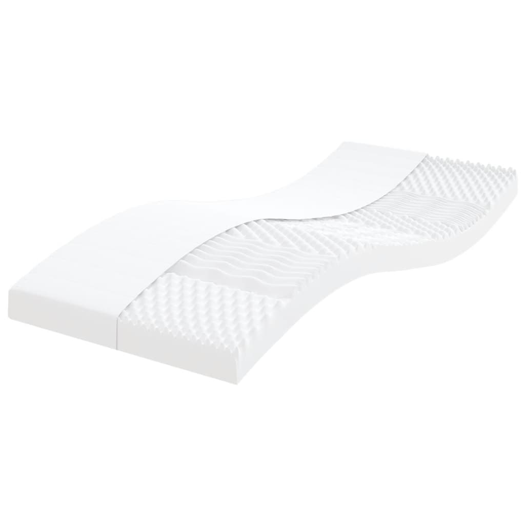 daybed med udtræk og madras 90x190 cm stof lysegrå