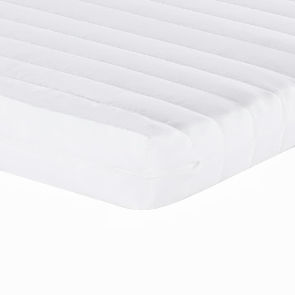 daybed med udtræk og madras 90x190 cm stof lysegrå