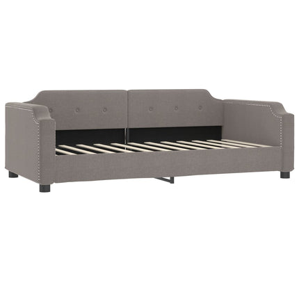 daybed med udtræk og skuffer 80x200 cm stof gråbrun