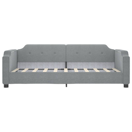 daybed med udtræk 100x190 cm stof lysegrå