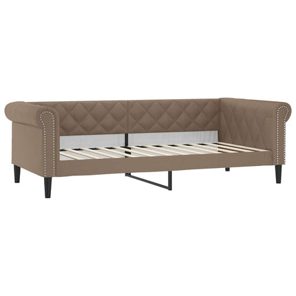 daybed med madras 90x200 cm kunstlæder cappuccinofarvet