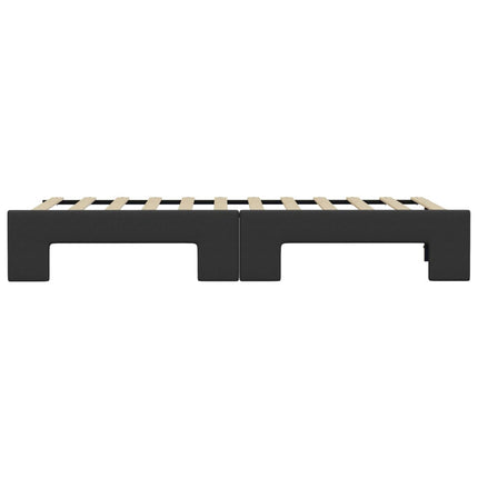 daybed med udtræk 90x200 cm kunstlæder sort