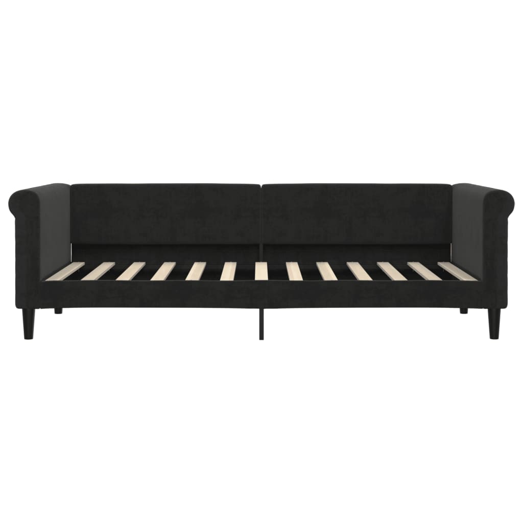 daybed med madras 80x200 cm velour sort