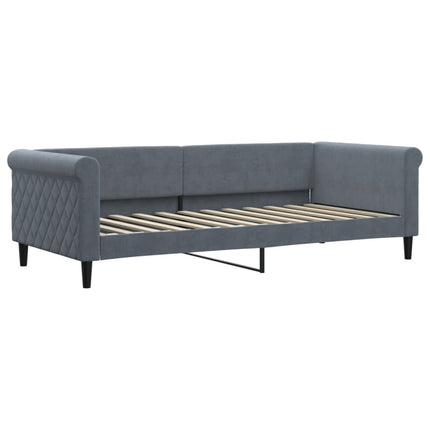 daybed med madras 90x200 cm velour mørkegrå