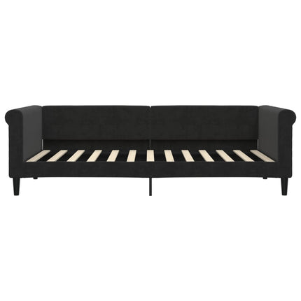 daybed med madras 90x200 cm velour sort