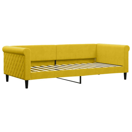 daybed med madras 90x200 cm velour gul