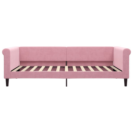 daybed med madras 100x200 cm velour pink