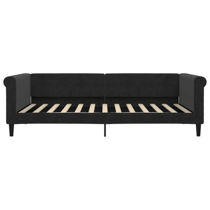 daybed med madras 100x200 cm velour sort