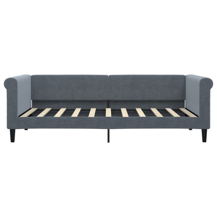 daybed med madras 90x190 cm velour mørkegrå