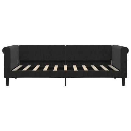 daybed med madras 90x190 cm velour sort