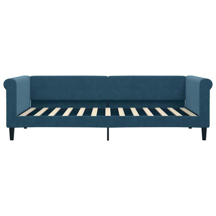 daybed med udtræk 90x200 cm velour blå