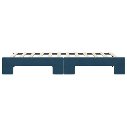 daybed med udtræk 90x200 cm velour blå