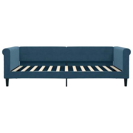 daybed med udtræk 100x200 cm velour blå