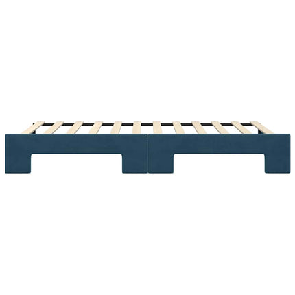daybed med udtræk 100x200 cm velour blå