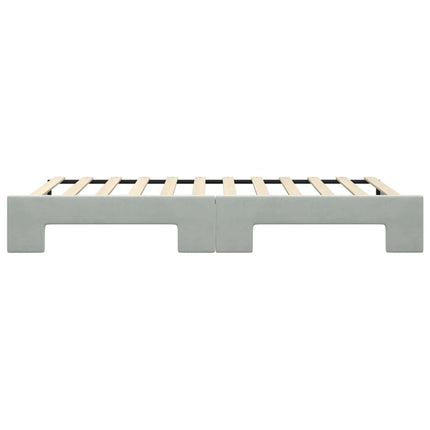 daybed med udtræk 100x200 cm velour lysegrå