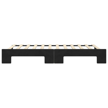 daybed med udtræk 100x200 cm velour sort