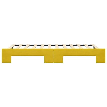 daybed med udtræk 100x200 cm velour gul