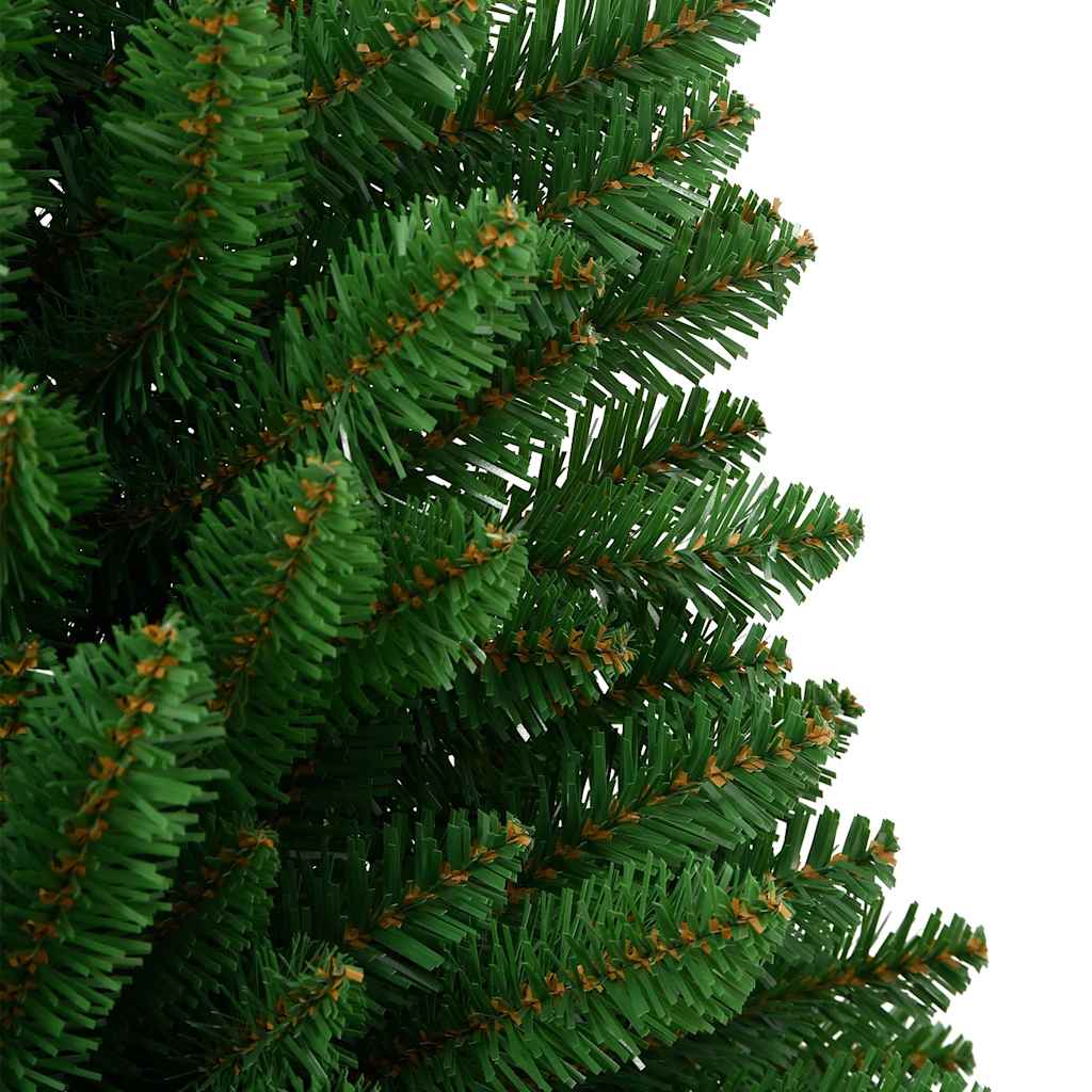 kunstigt juletræ med juletræsfod 120 cm hængslet grøn