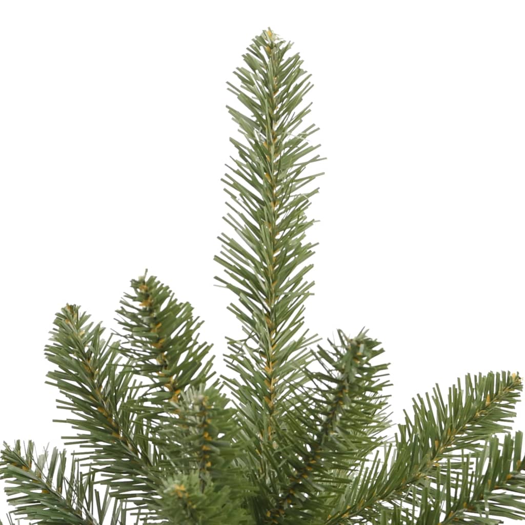 kunstigt juletræ med juletræsfod 270 cm hængslet grøn
