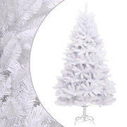 kunstigt juletræ med juletræsfod 240 cm hængslet hvid
