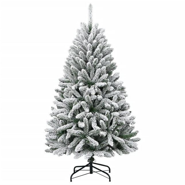 kunstigt juletræ med sne 150 cm hængslet