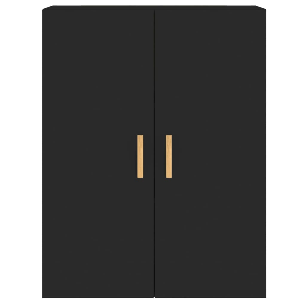 vægskabe 2 stk. konstrueret træ sort