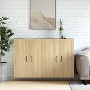 vægskabe 2 stk. konstrueret træ sonoma-eg