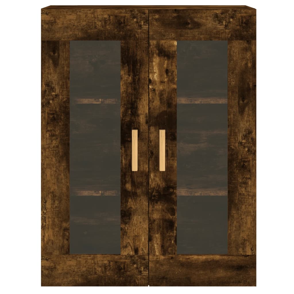 vægskabe 2 stk. konstrueret træ røget egetræsfarve