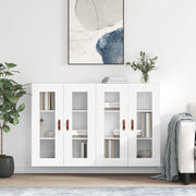 vægskabe 2 stk. konstrueret træ hvid