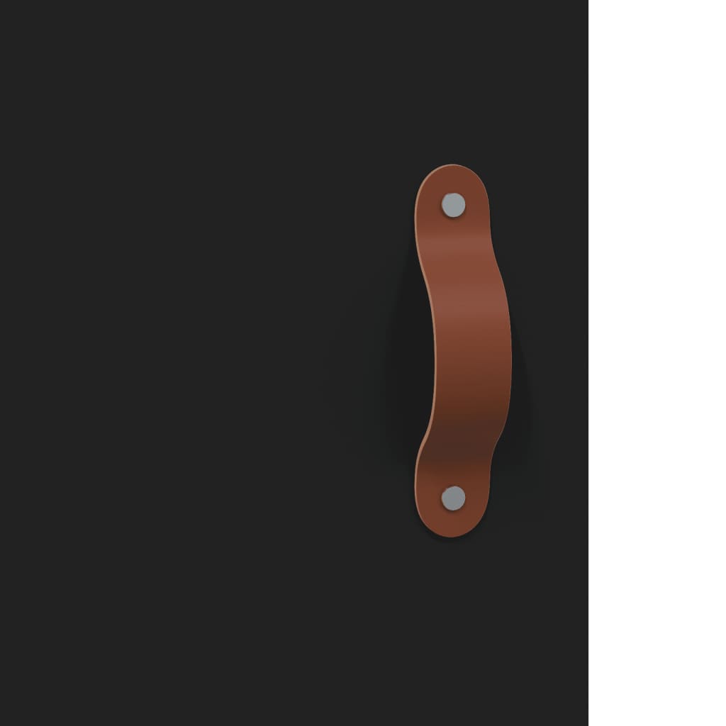 vægskabe 2 stk. konstrueret træ sort