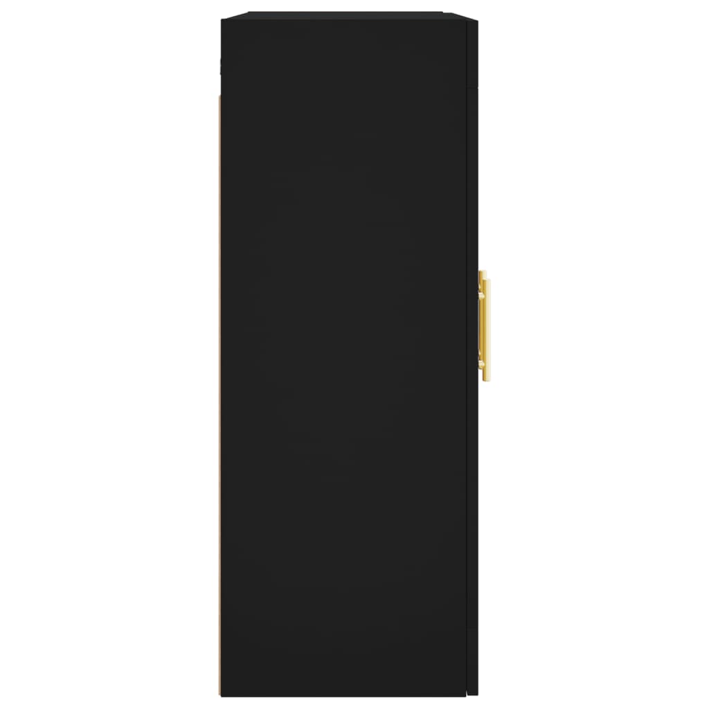 vægskabe 2 stk. konstrueret træ sort