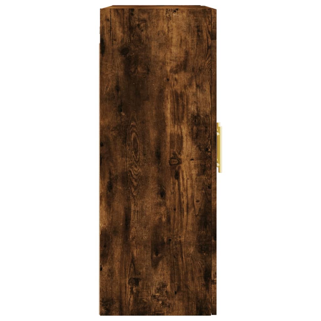 vægskabe 2 stk. konstrueret træ røget egetræsfarve