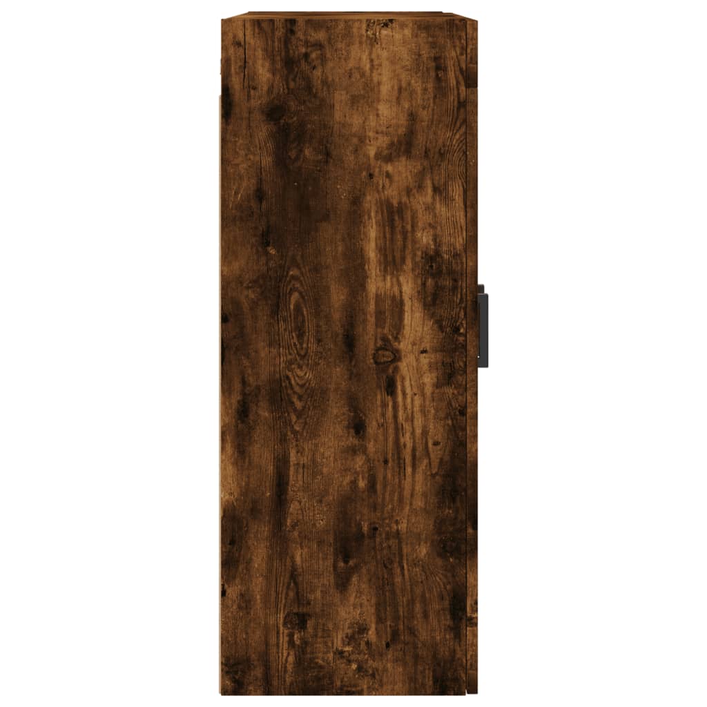 vægskabe 2 stk. konstrueret træ røget egetræsfarve