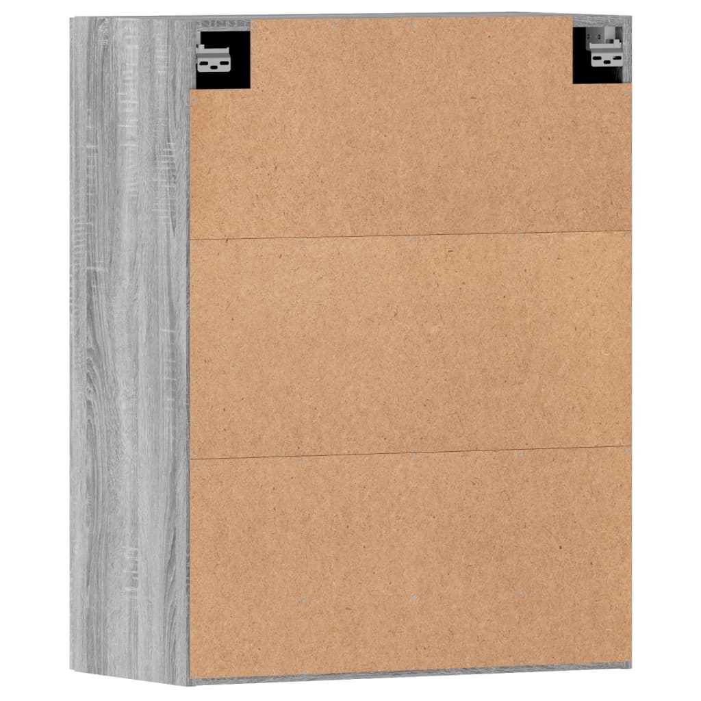 vægskabe 2 stk. konstrueret træ grå sonoma-eg