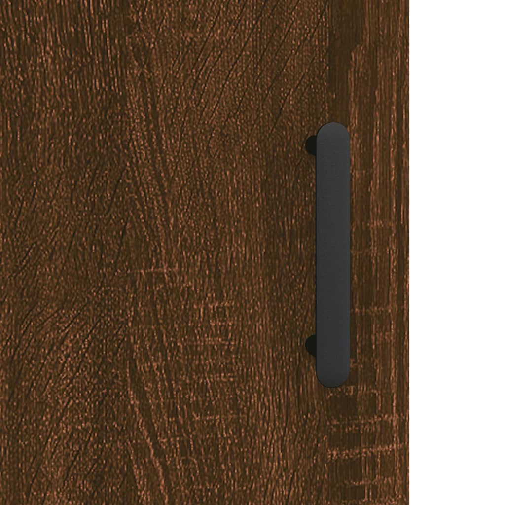 vægskabe 2 stk. konstrueret træ brun egetræsfarve