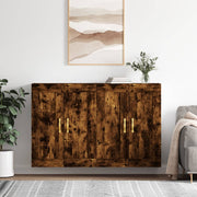 vægskabe 2 stk. konstrueret træ røget egetræsfarve