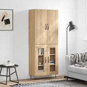 højskab 69,5x34x180 cm konstrueret træ sonoma-eg