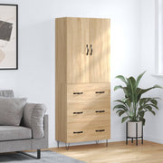 højskab 69,5x34x180 cm konstrueret træ sonoma-eg