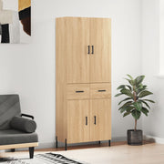 højskab 69,5x34x180 cm konstrueret træ sonoma-eg