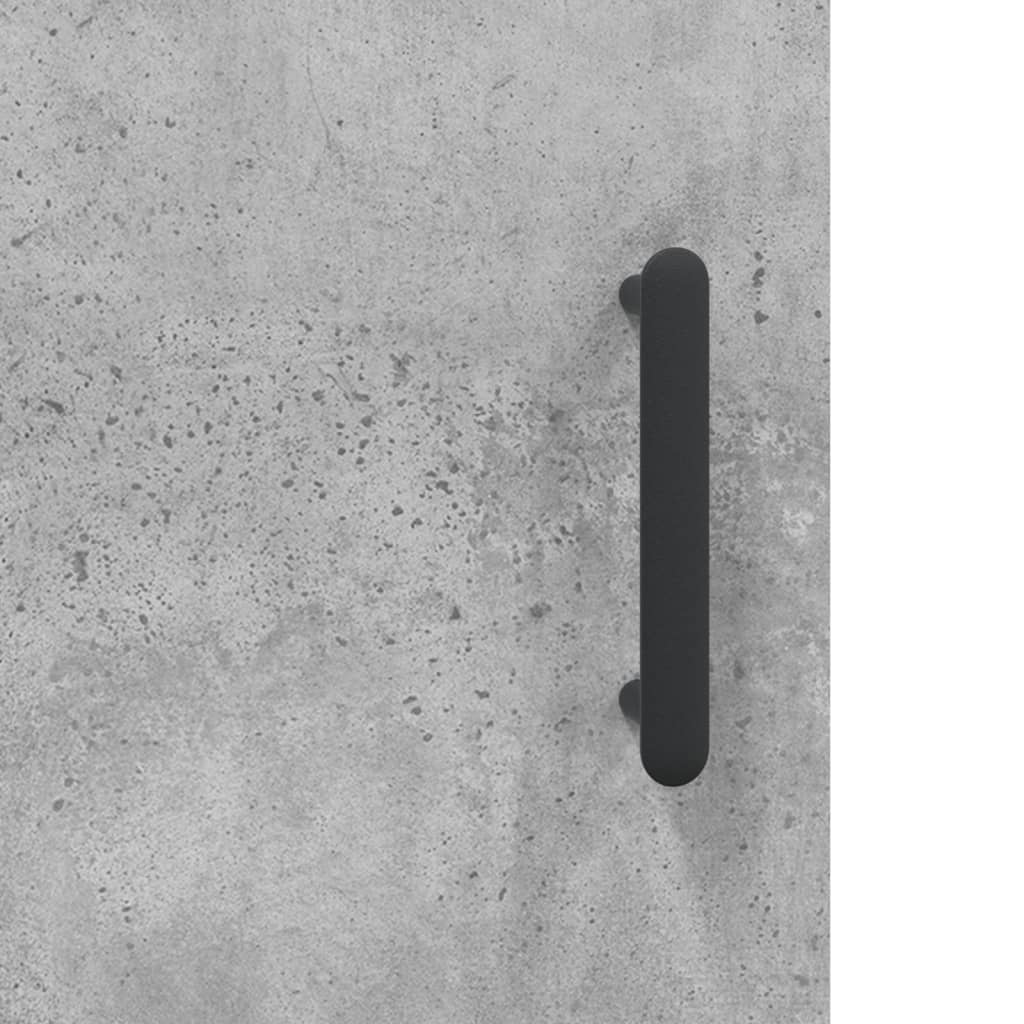 højskab 69,5x34x180 cm konstrueret træ betongrå