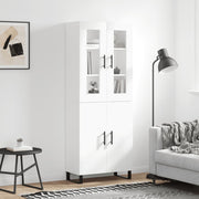 højskab 69,5x34x180 cm konstrueret træ hvid