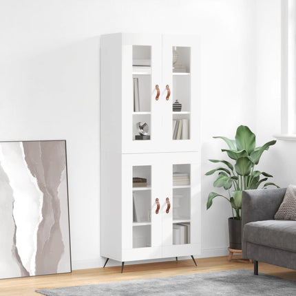 højskab 69,5x34x180 cm konstrueret træ hvid