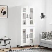 højskab 69,5x34x180 cm konstrueret træ hvid