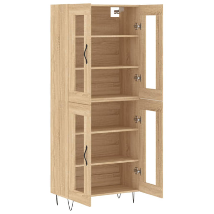 højskab 69,5x34x180 cm konstrueret træ sonoma-eg