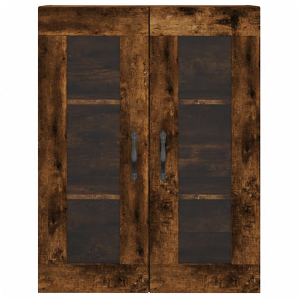 højskab 69,5x34x180 cm konstrueret træ røget egetræsfarve