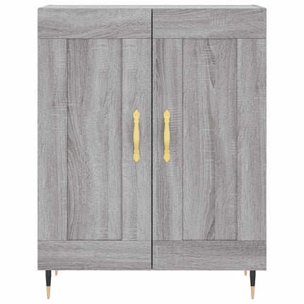 højskab 69,5x34x180 cm konstrueret træ grå sonoma-eg