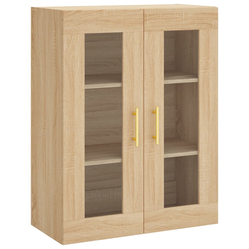 højskab 69,5x34x180 cm konstrueret træ sonoma-eg
