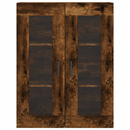 højskab 69,5x34x180 cm konstrueret træ røget egetræsfarve