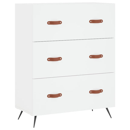 højskab 69,5x34x180 cm konstrueret træ hvid