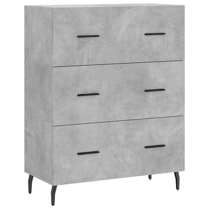 højskab 69,5x34x180 cm konstrueret træ betongrå